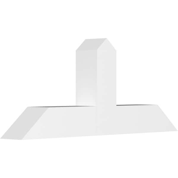 Ekena Millwork Portland Architectural Grade PVC Gable Bracket, 48"W x 20"H x 6"D x 6"F, 10/12 Pitch GBP048X20X0606POR00 - main